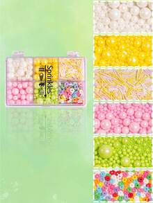 Spring Gift Box Cake Decoration Sprinkles, Rabbit Carrot Flower-Shaped Paper Cupcake Decorations, Homemade Baking DIY Cake And Cookie, Round Dots Of Various Sizes For Embellishment, Suitable For Wedding, Easter And Spring-Themed Parties - Multicolor - View 14