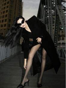 1件装女士半透明连裤袜，适合约会、派对、日常穿着，大码无裆开口() - 彩色 - 查看 3