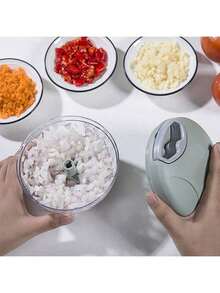 1pc Green Multi-Function Manual Food Chopper, Can Be Used As Garlic Press, Garlic Grinder, Vegetable Chopper, Fruit Juicer, A Convenient And Practical Kitchen Tool - Multicolor - View 6