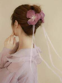 1个兰花造型发夹，适合日常佩戴 - 彩色 - 查看 1