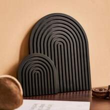 1/2 件彩虹形木质砧板，波西米亚风格木质托盘，家居厨房装饰拼盘 - 彩色 - 查看 17