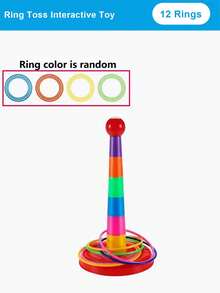 13PC/16PC/18PC.Fun Throwing Toy,12 Rings / 24 Rings / 30 Rings Interactive Toy, Throwing Game Set, Outdoor Ring Throwing Toy, Colorful Ring Throwing Toy, Accessories For Ring Throwing Game For Parent-Child Interaction, Equipped With Colorful Rings - Suitable For Kindergartens, Family Gatherings, Festivals And Competitions, Very Suitable For Christmas. - Multicolor - View 13