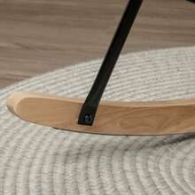 Rocking Chair, Reclining Chair With A Velvet Look, Armrests, Wooden Glides, For Living Room Or Bedroom, Light Grey