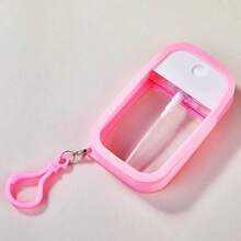 1pc Portable High-Pressure Spray Bottle, Fine Mist Alcohol Hand Sanitizer, Travel Refillable Container, Independent Packaging, Mini Perfume Bottle, 1.69 Oz, Christmas/Halloween Gift. With Inner Straw | Style/Color: Random - Pink - View 1