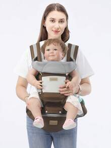 3-In-1 Baby Carrier Waist Stool, Lightweight 4-Season Ergonomic Backpack, Multifunctional Infant Carrier - Coffee Brown - View 12