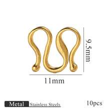 10/20 peças Fivela Conectora em S de Aço Inoxidável 304 para Artesanato DIY, Adequada para Fabricação de Colares e Pulseiras - A-ouro - Visão 11