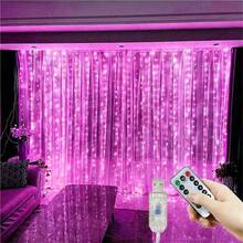 8-Function Remote Control USB Powered LED Curtain Lights, Decorative Lighting For Indoor Decoration, Home Kitchen, Party, Backdrop, Birthday, Holiday, Wedding, Garden, DIY, Bedroom, Living Room, Valentine's Day, Outdoor Camping - USB Curtain Light String - View 19