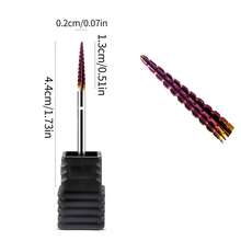 1个紫色专业钨钢指甲钻头，无异味，适用于去除指甲缝隙周围的角质层，是手脚指甲护理的辅助工具。 - 紫色 - 查看 5