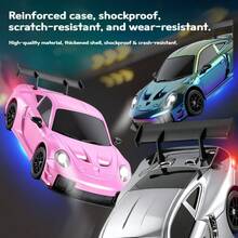 1:24 Escala 4WD Coche de control remoto de juguete, luces LED geniales, 2.4G inalámbrico RC, coche de carreras de drift de alta velocidad para niños, modelo de coche de juguete RC 4WD, coche de carreras de drift RC profesional de alta velocidad - Coche de drift en versión de pasajeros multicolor - Ver 8