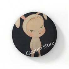 58mm Pop Art Creative Yoshitomo Nara Lapel Pins Backpack Clothes Jewelry Accessories Cartoon Round Brooch Button Badge Fans Collection Gifts - 58 mm - View 9