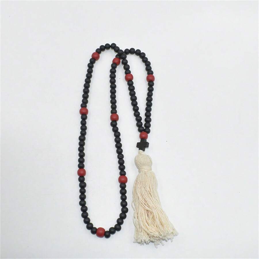 Orthodox Prayer Rope Handmade Christian Prayer Rope With Tassel Cross Charm Easter Christmas Present - Colorful - View 1