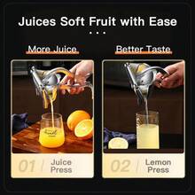 Manual Juicer - Portable Lemon And Orange Juicer, Suitable For Lemons, Oranges, Grapefruits, Dates, Apples, Cucumbers, And Watermelons. A Must-Have Tool For Home Kitchens, Camping Trips, And Travel, Also An Excellent Choice For Holiday Gifts. - 1 - View 6