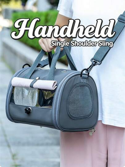 Bird Carrier Backpack With Perch & Tray - Complete Travel Kit For Small Parrots Includes Removable Wood Perch, Plastic Base And Cover Curtain For Trips