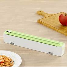 Magnetic Wrap Dispenser With Cutter, Aluminum Foil Dispenser Refillable Food Cling Film Cutter With Cutter Fits 30cm Rolls Easy One-Hand Operation, Wrap... - Multicolor - View 9