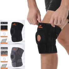 ZKBBO 1pc MASEDA Adjustable Knee Sleeve - Stable Knee Support Wrap - Compression And Rotation Ring - Spring Support And Silicone Anti-Slip Design - Breathable Design Suitable For Basketball, Running, Squatting, Jumping, Hiking - Multicolor - View 5