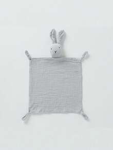 1pc Muslin Teething Blanket, Baby Rabbit Crinkle Cloth Sensory Toy - Multicolor - View 38
