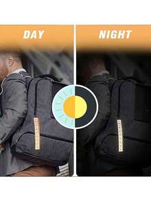High-Visibility Reflective Keychain Set - Double-Sided Safety Strips Visible At Night, Suitable For Running, Cycling, And Walking - Nylon, Easy To Attach To Gear (Fluorescent Green, Black, Orange, Yellow, Red, Blue) - Multicolor - View 5