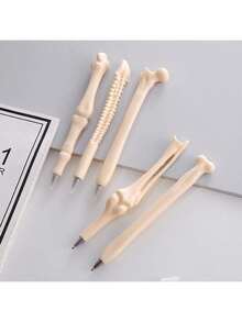 5Pcs/Set Funny Lifelike Bone Shape Ballpoint Pen School Office Writing Supplies Gift Stationery - Sets - View 2
