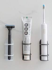 Slouchy Toothpaste Squeezer, Plastic Manual Toothpaste Dispenser, Creative Minimalist Toothpaste/Facial Cleanser Dispenser, Wall-Mounted Automatic Toothpaste Squeezer, Slouchy Gadget For Bathroom, Wall-Mounted Toothpaste Squeezer, Toothpaste Clip, Lotion Dispenser, Hands-Free Toothpaste Dispenser, Electric Toothbrush Holder Stand, Squeezer, Seamless Adhesive - Multicolor - View 11