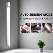 12 LED Motion Sensors - Dimmable Cabinet Lights, USB Charging, 3 Adjustable Modes, Night Lights, Suitable For Offices, Bedrooms, Stairs, Kitchens, Piano Rooms, And Dance Studios, Bedside Reading Lights - 12 chiếc - Đèn trắng - Xem 6