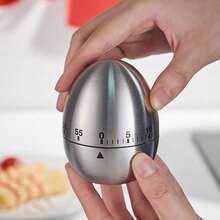 1Pc Mechanical Kitchen Timer Egg-Shaped 60 Mins Countdown Timer Reminder For Baking Cooking Students - Multicolor - View 9