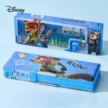 Disney Zootopia Multifunctional Pencil Case, Student Double-Layer Large Capacity Pencil Box, Glitter Stationery Storage Box With Compartments, Cute Cartoon Pen Holder With Magnetic Closure, Back To School Essential Gift - Flowing Sand Stationery Box 2 - View 14