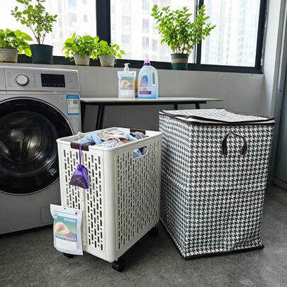 大容量可折叠收纳篮，实用塑料收纳箱，适用于浴室、洗衣房、瑜伽垫、零食、玩具、配件收纳，也适用于客厅、卧室、家庭、厨房、宿舍、办公室等场所，可用作收纳盒、篮子、整理器、房间收纳、垃圾桶、礼品篮、橱柜收纳、家居装饰、厨房配件等。