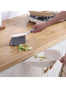 Mini Broom Set, Handheld Dustpan & Brush, Plastic Trash Scoop, Slouchy Person Small Broom, Home Use Mini Broom Dustpan Combination Set, Mini Small Student Desk Cleaning Brush - A - View 6