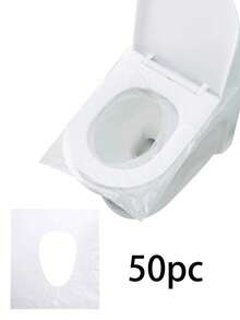 [10/20/30/40/50/60/80/100] Pcs Portable Disposable Transparent Toilet Seat Covers, Travel Toilet Seat Covers, Waterproof Toilet Mats, Portable Toilet Seat Covers, Essential Home Supplies, Ideal For Traveling, Camping, Hospitals, Stations, Hotels And Using Public Restrooms - Translucent - View 14