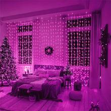 8-Function Remote Control USB Powered LED Curtain String Lights, Party Decorations, Birthday Decorations, Holiday Lighting, Indoor Decor, Home Kitchen Lighting, Wedding Decor, Fairy Lights, Garden Hanging Lights, DIY Lights, Indoor Lighting, Home Decor, Valentine's Day Lights, Living Room Bedroom Kitchen Atmosphere Lights, Outdoor String Lights, Camping Decor Lights, Backdrop Wall Decor - USB Curtain Light String - View 2