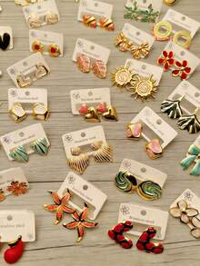 20-Piece Stainless Steel Earrings Set - Exquisite And Elegant, Fade-Resistant, Perfect Holiday Gift For Teachers, Family, And Friends - Multicolor - View 3