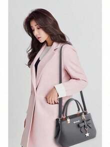 Halloween Drubeya Women's Handbag - Faux Leather Lined Shoulder Bag, Top-Handle Satchel Tote For Halloween Party & Daily Use Totes Bags For Women  Bolsos Bolsos Para Mujer Bolsos Para Mujer - 女士包灰色 - 查看 3