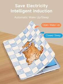 Kingsung 格子猫图案平板电脑保护套，兼容 iPad 9.7/10.2/10.5/10.9/12.9/Pro 11（第 10 代），兼容三星 Galaxy Tab S6 Lite 10.4 英寸，兼容 Kindle Paperwhite 第 12 代（2024 年发布，第 11 代 2022 年发布），柔软防震，支持智能待机/自动唤醒/睡眠功能。 - 彩色 - 查看 5