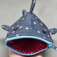 1个可爱鲨鱼造型铅笔盒，大容量文具收纳袋，铅笔袋 - 多色 - 查看 2