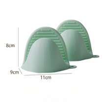 Thickened Heat-Resistant Gloves For Kitchen Use, Designed To Prevent Burns When Handling Microwave Ovens, Air Fryers, And Other High-Temperature Appliances, Made Of Silicone And Resistant To High Temperatures - Multicolor - View 9