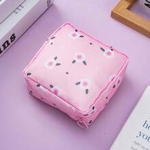 1pcs Cartoon Cute Sanitary Napkins Storage Bag Thickened Travel Aunt Napkins Sanitary Cotton Storage Bag Sanitary Cotton Bag Monthly Bag - 黃色冰淇淋 - 查看 10