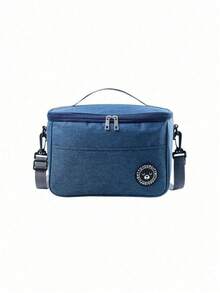 大容量洗漱包，带提手和肩带；加厚防水午餐包，适合学生；可重复使用的手提袋，适合教师、学校、班级、大学、学校用品、办公室、野餐、徒步旅行、沙滩等场合使用。 - 彩色 - 查看 8