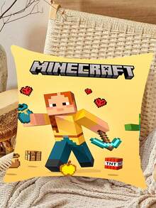 Minecraft 4 Different Pixel Cushion Covers - Size 17.71 X 17.71 Inches. Pixel Game Cushion Covers. Miner Party Chair Covers. Suitable For Home, Classroom, Bed, Sofa, Lounge Chair, Gaming Themed Pillows. Cushion Covers. Suitable For Home, Birthday Decor. Perfect For Fans, Gaming Room Decor And Pixel Themed Party Decorations. - Multicolor - View 12