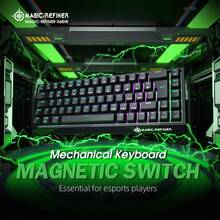 Bàn phím cơ MAGIC-REFINER X68HE, cảm biến Hall kích hoạt nhanh, tốc độ phản hồi 8K 0.125ms, bố cục 60% kiểu Anh, đèn RGB có thể thay nóng, được thiết kế dành cho game thủ. - Nhiều màu - Xem 11