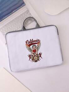 Valentine's Day Funny Pattern Printed Laptop Sleeve, Laptop Fabric Cover Accessories, Soft Laptop Sleeve, Soft Laptop Cover, Laptop Cover, Tablet Cover, Leather Bag, Laptop Zipper, Computer Cover, School & Office - Multicolor - View 7