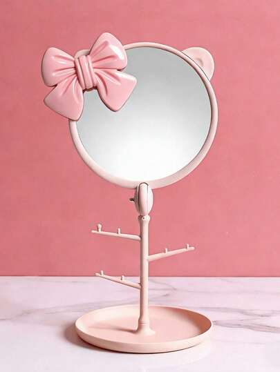 大型圆形化妆镜，多功能化妆镜套装包含梳子、刷子、美发工具、护发产品和配件，适用于理发店、美发沙龙、旅行、返校、度假、女士美发配件、刷子、梳子、顺发刷、球形刷、迷你发刷，是送给女性、造型师、学生的理想礼物，适合圣诞节、生日、情人节等场合。