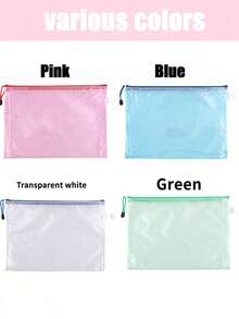 轻便PVC热带字母印花沙滩包 | 透明游泳包，男女通用，带肩带和拉链，可水洗，适合游泳、旅行、上学、沙滩等场合 - 彩色 - 查看 7