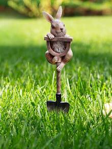 户外花园装饰雕像，带铲子的青蛙摆件，户外动物摆件，树脂雕像，植物装饰景观树脂雕塑礼品艺术配件动物装饰，适用于庭院草坪露台户外后院家居花盆、农场、阳台、客厅、办公室等场所。 - 動物 - 查看 6