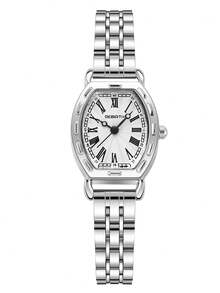 1pc Women's Stainless Steel Band Quartz Wrist Watch, Fashionable & Minimalist, Suitable For Daily Wear - one-size - View 14