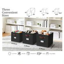 DECOMOMO Foldable Cube Storage Bin, Clothes Orgainzer, Labeled Storage Cub,Es Toy Storage Box, Shelves Baskets For Kallax Linen Closet Organizers (Cube Size 10.5x11", 4/6pcs) - Purple - View 4