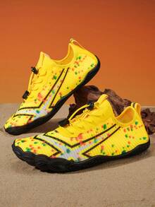 L.S.W.P 男士水鞋,速干赤足水袜,防滑轻便水鞋,适用于沙滩、泳池、瑜伽、钓鱼、冲浪、徒步和攀岩 - 黃色 - 查看 21