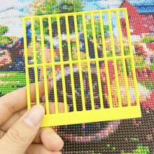 Diamond Painting Precision Measuring Tool , Featuring A Handle And Ruler For Both Round And Square Diamonds, Designed With A Grid Layout And Color-Coded Markings, Made From Plastic,Suitable For Both Beginners And Professionals - Multicolor - View 4