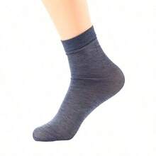 10 Pairs Business Breathable Deodorant Mercerized Socks Middle Tube Stocking Design Men's Professional Casual Wear Spring Summer Comfortable Elastic Breathable Daily - 混色 - 10 雙 - 查看 2