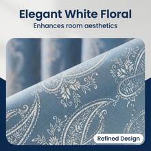 1件装简约现代遮光隔热银箔窗帘，适用于卧室、客厅、书房 - 霧霾藍 - 查看 4