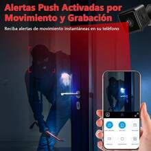Mini Camara Espia WiFi Oculta, Cámara de Segur idad 1080P HD, con Micrófono, Soporte Magnético, Detección de Movimiento, Visión Nocturna Visión Remota, para iOS, Android Phone - Negro - Ver 3
